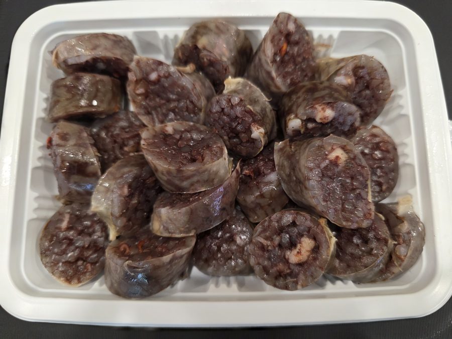 순대 단면 클로즈업